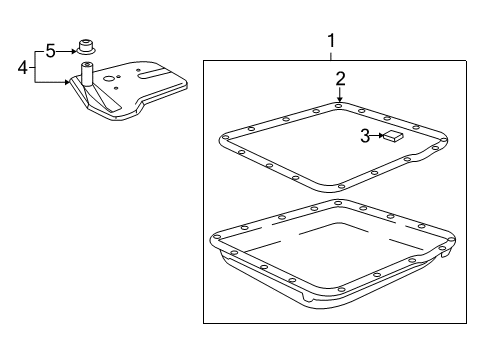 2007 Hummer H3 Automatic Transmission Transmission Pan Diagram for 24240206