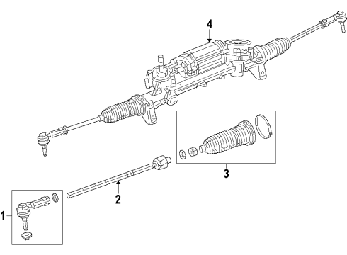 2021 Jeep Cherokee Steering Column & Wheel, Steering Gear & Linkage Gear-Rack And Pinion Diagram for 68284077AI