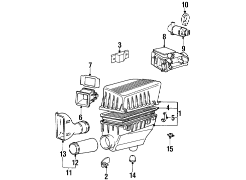1995 BMW 318ti Filters Exchange-Mass Air Flow Sensor With Co Poti Diagram for 13627547980