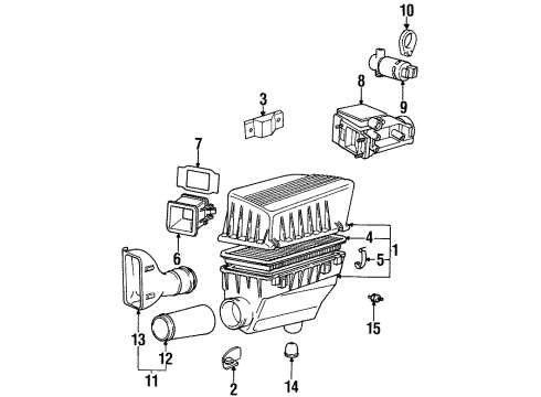 1995 BMW 318ti Filters Funnel Diagram for 13711739397