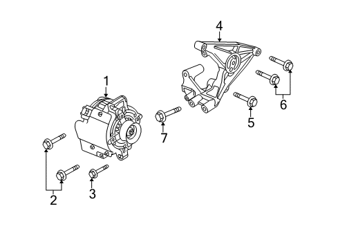 2004 Cadillac SRX Alternator Alternator Diagram for 84009373