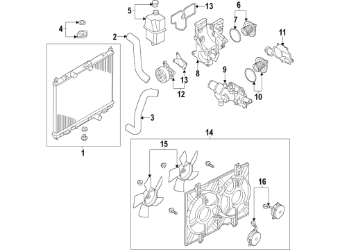 2017 Chevrolet City Express Cooling System, Radiator, Water Pump, Cooling Fan Radiator Cap Diagram for 19318278