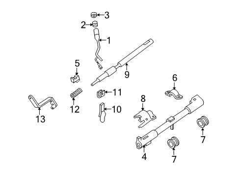 2014 Ford E-150 Housing & Components Gear Shift Assembly Diagram for EC2Z-7210-BA