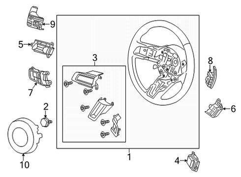 2017 Ford Mustang Cruise Control System Steering Wheel Diagram for FR3Z-3600-BD