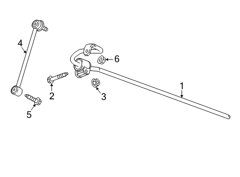 2018 Cadillac CT6 Stabilizer Bar & Components - Rear Stabilizer Bar Diagram for 84064942