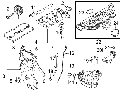 2021 INFINITI QX50 Throttle Body Gasket-Intake Adapter Diagram for 16175-5NA0A