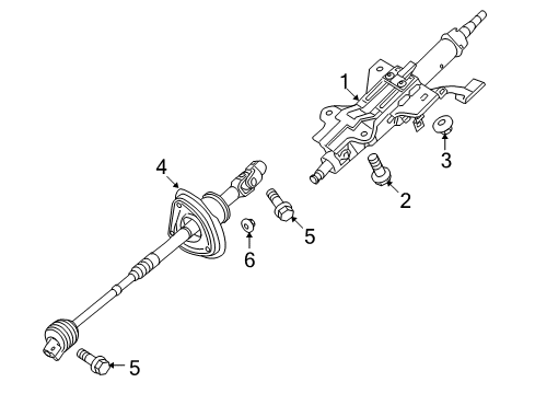 2010 Hyundai Genesis Coupe Steering Column & Wheel, Steering Gear & Linkage Joint Assembly-Steering Diagram for 56400-2M000
