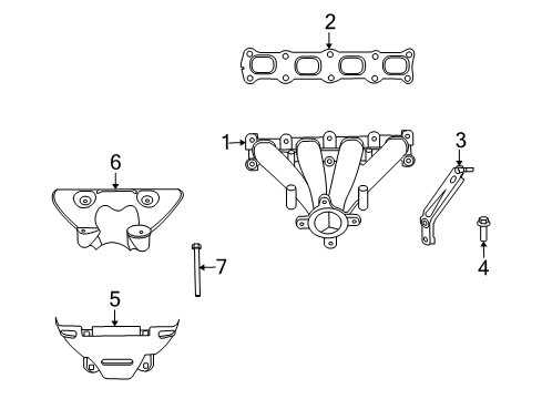 2009 Jeep Patriot Exhaust Manifold Converter-Exhaust And Catalytic Conve Diagram for 68044921AB