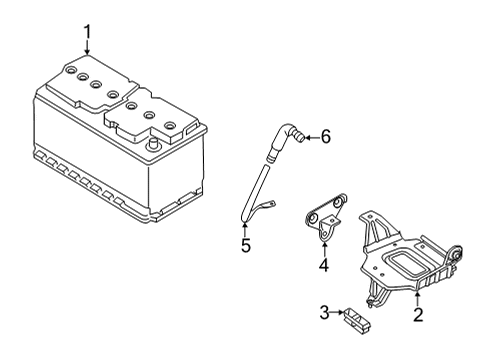 2022 BMW X6 Battery BATTERY TRAY AUXILIARY BATTE Diagram for 61216827079