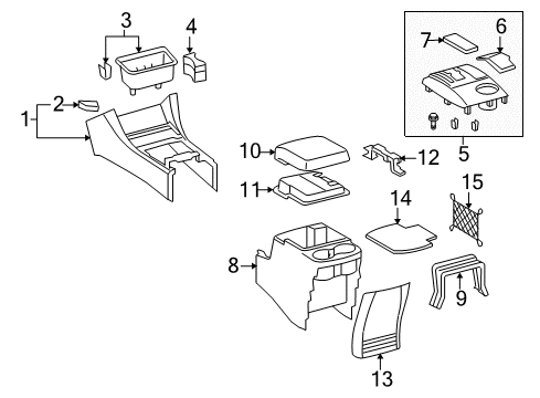 2015 Toyota Tacoma Console Shift Indicator Diagram for 58805-04010