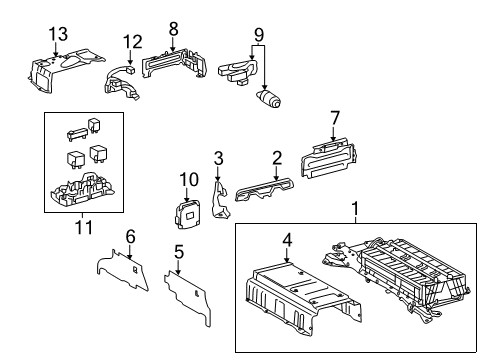 2016 Lexus CT200h Battery Wire, Engine, NO.3 Diagram for 82123-76010