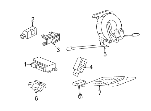 2014 Cadillac ELR Air Bag Components Sensor Kit-Airbag Front Pass Presence Diagram for 23504894