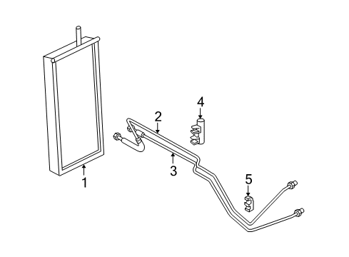 2004 Dodge Durango Trans Oil Cooler Transmission Cooler Assembly Diagram for 52029009AB