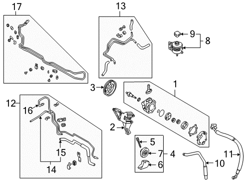 2002 Nissan Quest Belts & Pulleys Tube Assy-Power Steering Diagram for 49790-7B010