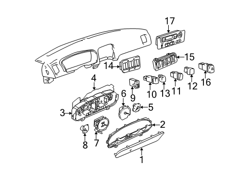 1999 Hyundai Sonata Switches Switch Assembly-Multifunction Diagram for 93460-38000