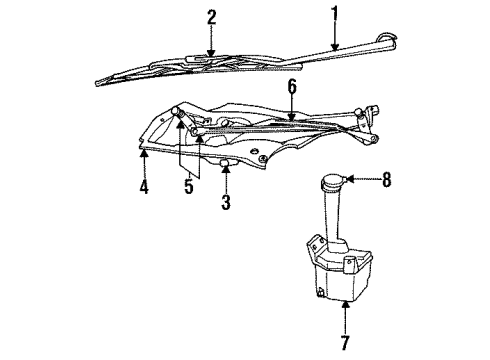 1995 Eagle Vision Wiper & Washer Components Blade Diagram for 4746171