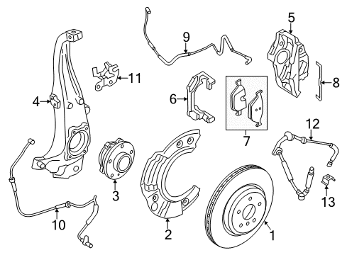 2015 BMW 640i xDrive Brake Components Cable Duct, Left Diagram for 34526777705