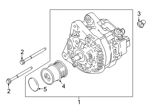 2018 Ford EcoSport Alternator Pulley Diagram for CM5Z-10344-E