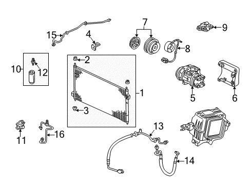 2000 Honda Accord A/C Condenser, Compressor & Lines Valve, Suction Service Diagram for 38838-P8C-A01