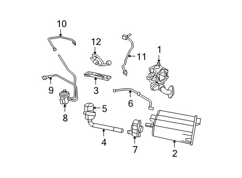 2007 Dodge Caliber Emission Components Valve-EGR Diagram for 68001558AB