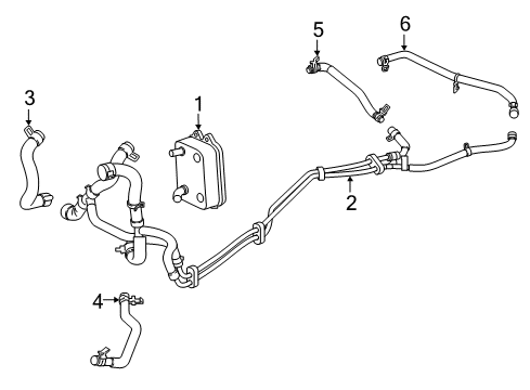 2021 Chrysler Pacifica Trans Oil Cooler COOLANT Diagram for 68413378AA
