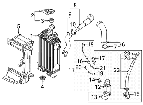 2021 Kia Sorento Intercooler Bolt-Washer Assembly Diagram for 11281-06256-B