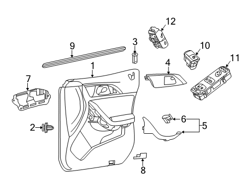 2017 Infiniti QX30 Front Door Seal Assy-Front Door Inside RH Diagram for 80834-5DA0A