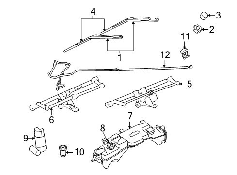 2008 Jeep Liberty Wiper & Washer Components Pivot-Front WIPER Diagram for 68020718AA