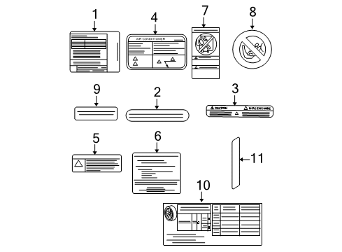 Diagram for 2009 Nissan Maxima Information Labels