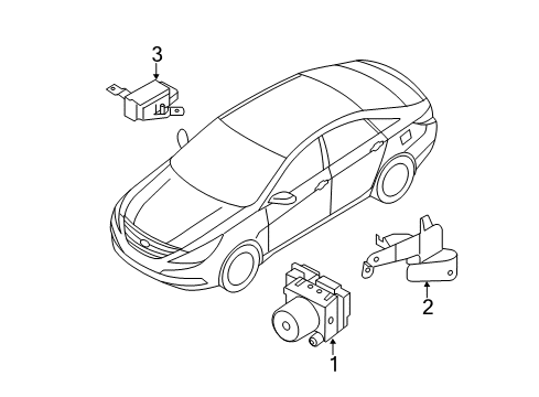 2015 Kia Optima ABS Components Abs Control Unit Diagram for 589204C870