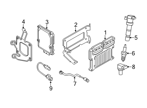 2015 Kia Sorento Powertrain Control Ecu Engine Computer Diagram for 391103CXN6