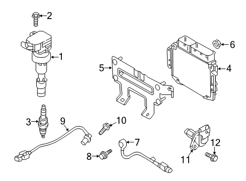 2019 Hyundai Elantra Powertrain Control ELECTRONIC CONTROL UNIT Diagram for 39118-2BAN4
