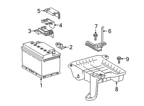 2022 Toyota Corolla Cross Battery Battery Tray Diagram for 74404-0A020