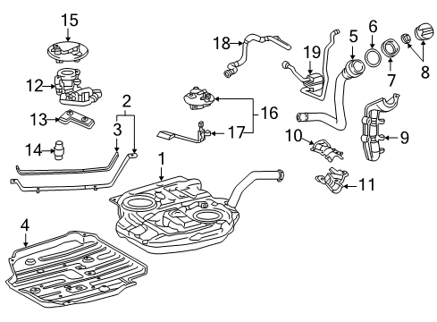 2013 Scion iQ Fuel Supply Pedal Travel Sensor Diagram for 78110-74050