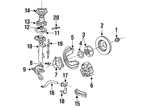 1991 Ford Taurus Rear Brakes Brake Hose Diagram for F4DZ-2A442-A