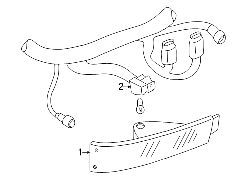 1996 GMC Safari Park & Side Marker Lamps Lamp Asm-Parking & Turn Signal Diagram for 5977957