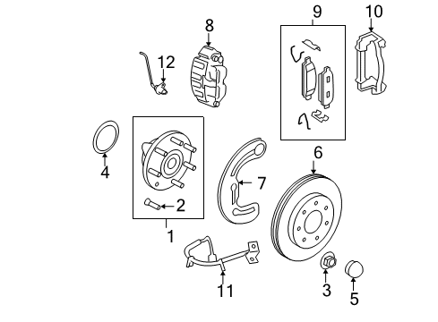 2007 Ford F-150 Anti-Lock Brakes Speed Sensor Diagram for 7L3Z-2C204-A