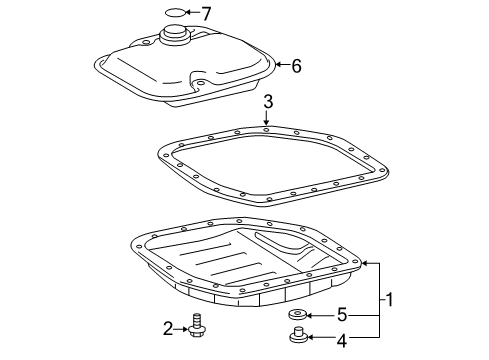 2014 Toyota Corolla Automatic Transmission Transmission Pan Diagram for 35106-12210