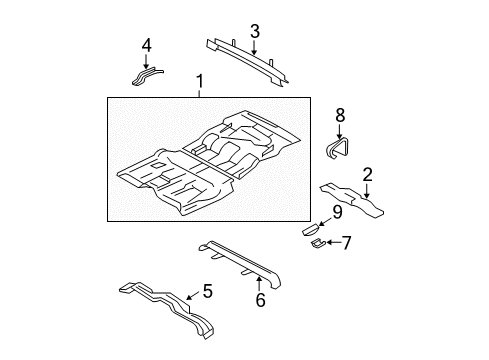 2004 Ford Expedition Rear Body Extension Diagram for 2L1Z-78112W37-BA