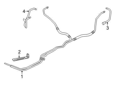 2018 GMC Yukon XL Trans Oil Cooler Tube Assembly Diagram for 84305556