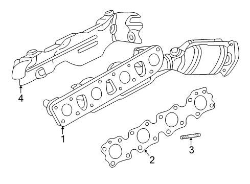 2003 Infiniti M45 Exhaust Manifold Cover-Exhaust Manifold Diagram for 16590-CW00A