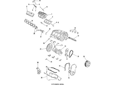 1985 Cadillac DeVille Engine Parts, Mounts, Cylinder Head & Valves, Camshaft & Timing, Oil Pan, Oil Pump, Crankshaft & Bearings, Pistons, Rings & Bearings Pan Asm-Oil Diagram for 1622872