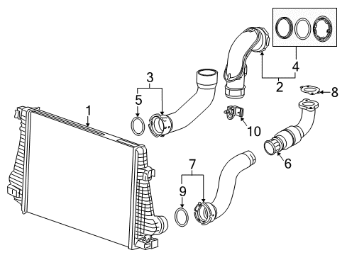 2016 Cadillac CTS Turbocharger Inlet Tube Gasket Diagram for 22801037