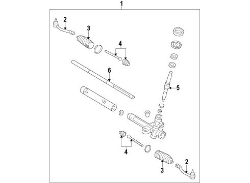 2014 Hyundai Equus P/S Pump & Hoses, Steering Gear & Linkage Valve Assembly Diagram for 57716-3N701