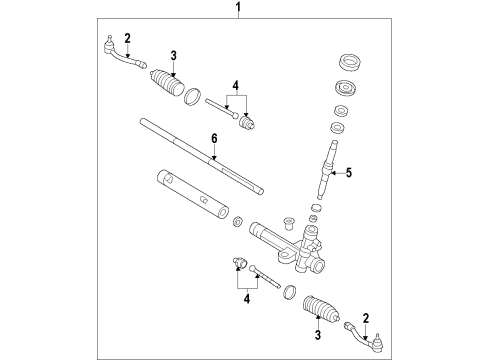 2011 Hyundai Equus P/S Pump & Hoses, Steering Gear & Linkage Motor Pump Unit Assembly-Ehps Diagram for 57410-3M200