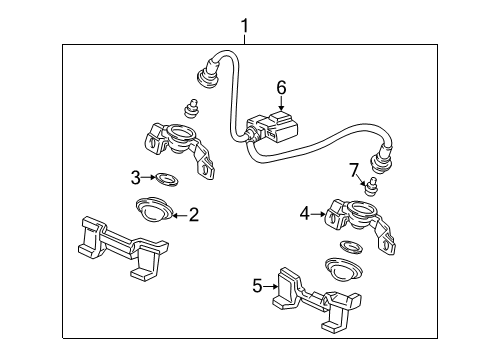 1996 Acura NSX License Lamps Lens Diagram for 34101-SL0-A01