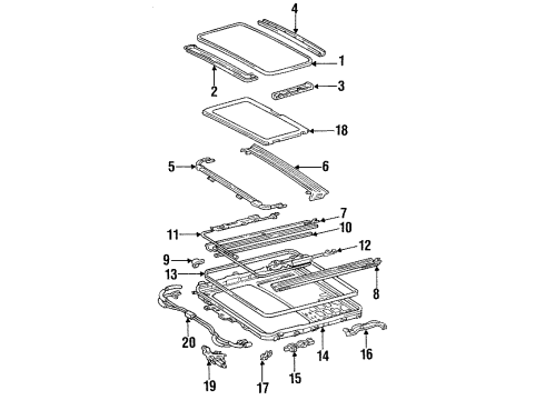 1997 Lexus GS300 Sunroof Relay, Sliding Roof Control Diagram for 85921-50020