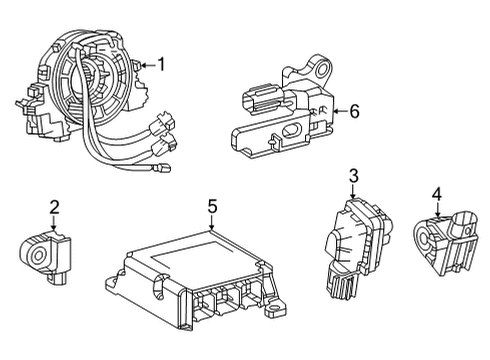 2022 Lexus NX350h Air Bag Components SENSOR, AIR BAG, FR Diagram for 89173-59415