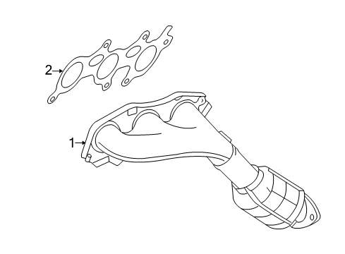 2007 Lexus GS350 Exhaust Manifold Exhaust Manifold Sub-Assembly, Right Diagram for 17140-31290