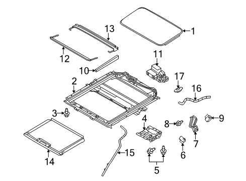 2011 Ford Taurus Sunroof Motor Diagram for AG1Z-15790-B